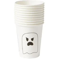 Gobelet en carton motif fantôme 25cl x10-Gifi Clearance