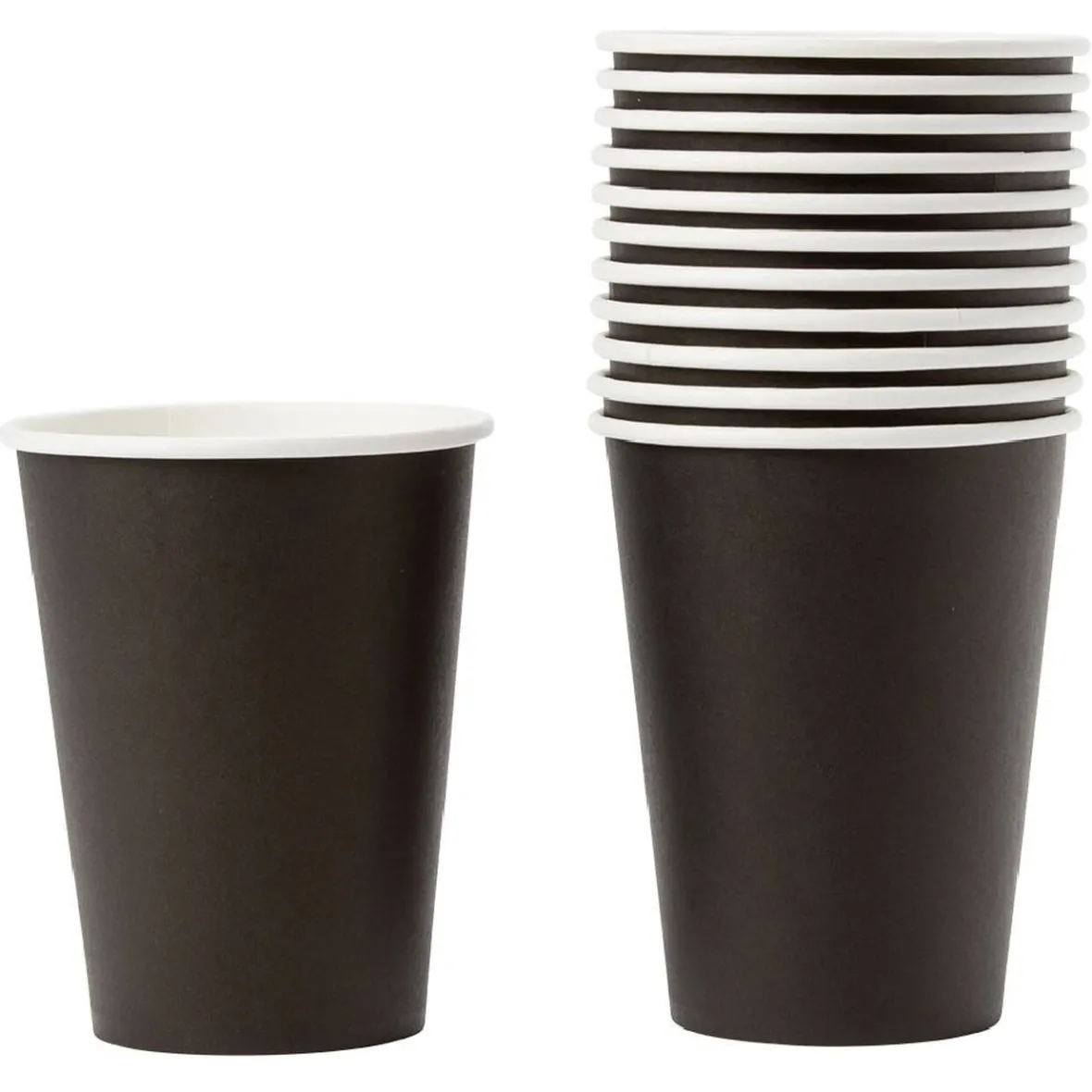 Gobelet en carton noir 36 cl x12-Gifi Clearance