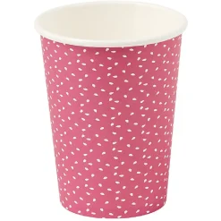 Gobelet en carton rose et blanc x 10-Gifi Clearance