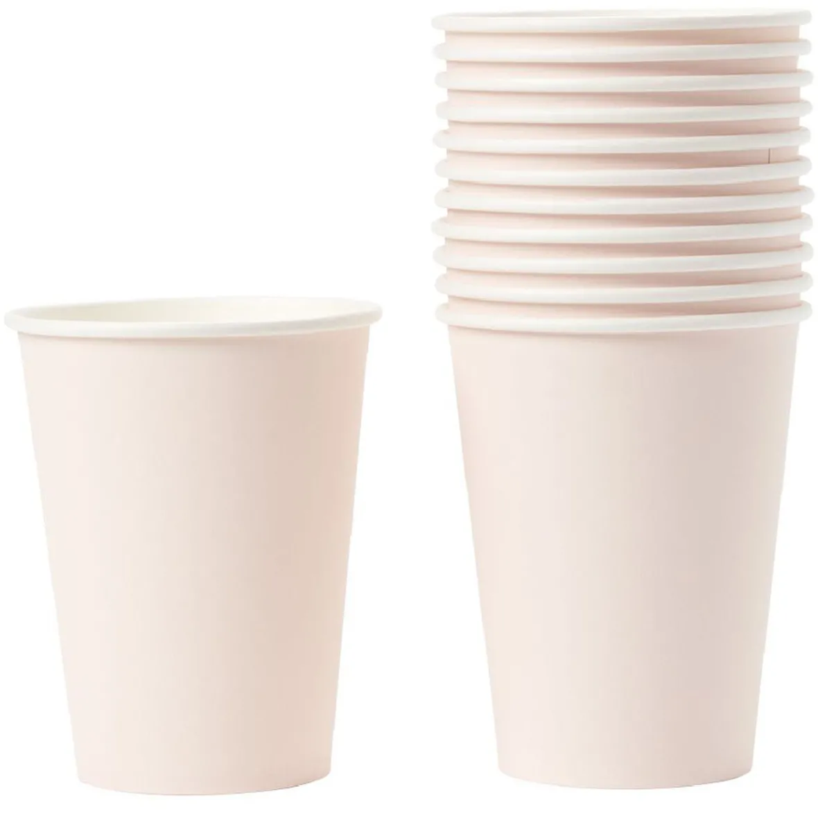 Gobelet en carton rose nude 36 cl x12-Gifi Discount