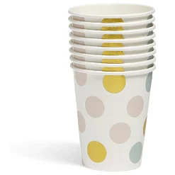 Gobelet en carton rose, vert et doré à poids x 8-Gifi New