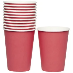 Gobelet en carton rouge 36 cl x12-Gifi Best