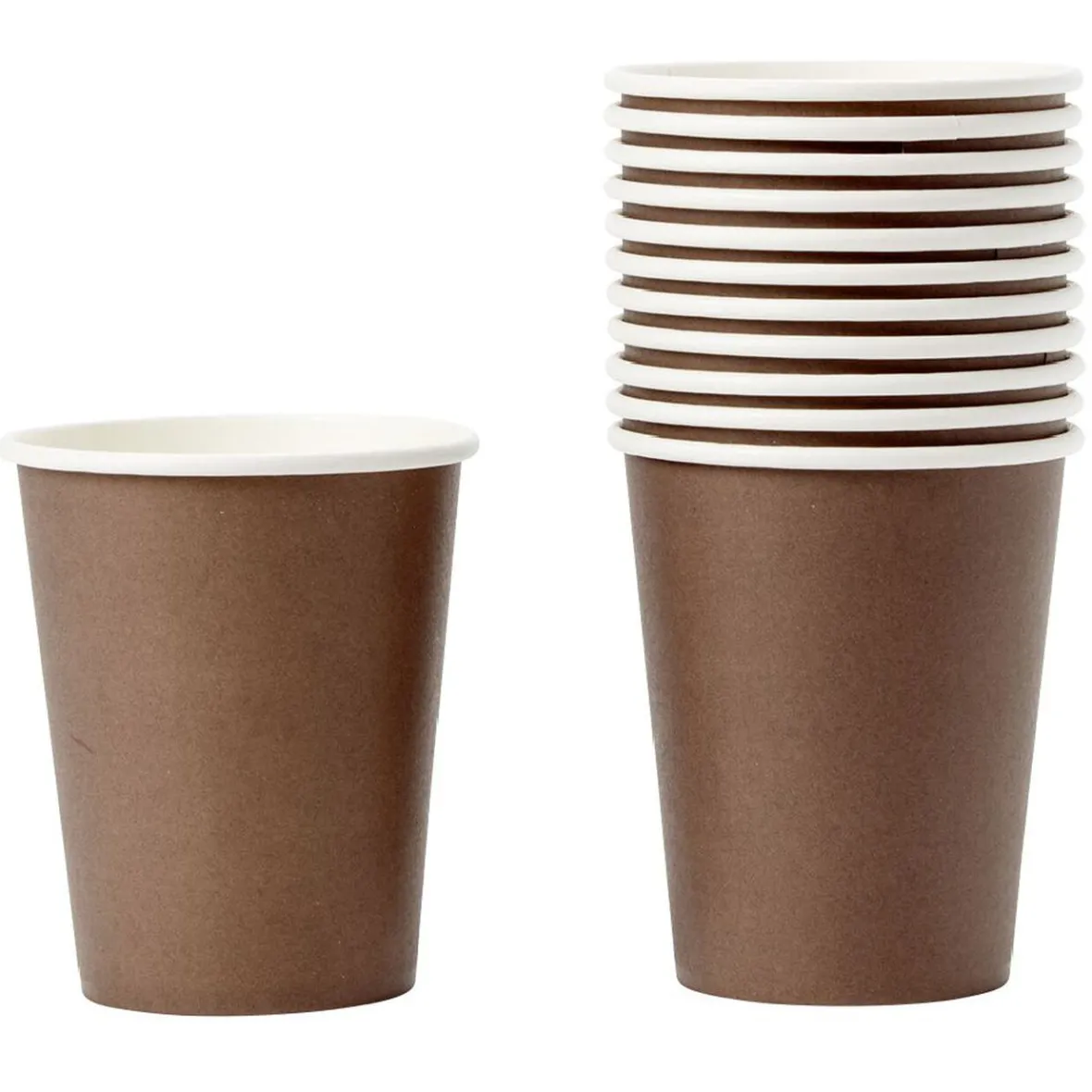 Gobelet en carton taupe 25 cl x12-Gifi Best