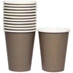 Gobelet en carton taupe 36 cl x12-Gifi Clearance