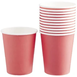 Gobelet en carton uni corail 24 cl x10-Gifi Outlet