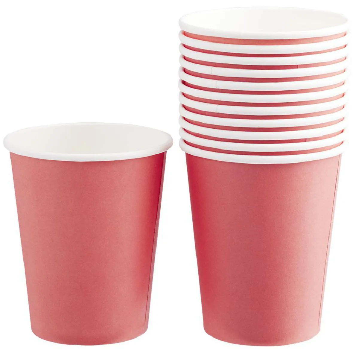 Gobelet en carton uni corail 24 cl x10-Gifi Outlet