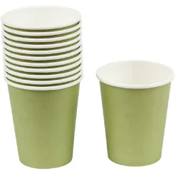 Gobelet en carton vert 25cl x12-Gifi Online