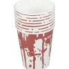 Gobelet Halloween imprimé sang blanc et rouge x8-Gifi
