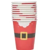 Gobelet jetable design ceinturon de Père Noël x10-Gifi Discount