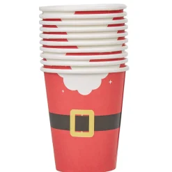 Gobelet jetable design ceinturon de Père Noël x10-Gifi Discount