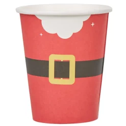 Gobelet jetable design ceinturon de Père Noël x10-Gifi Discount