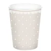 Gobelet jetable design napperon beige x10-Gifi New
