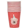 Gobelet jetable design ourson rouge et blanc x10-Gifi Clearance