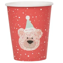 Gobelet jetable design ourson rouge et blanc x10-Gifi Clearance