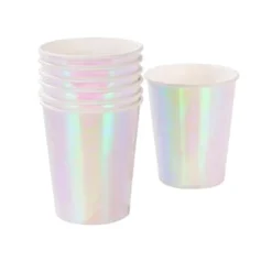Gobelet jetable effet iridescent x10-Gifi Hot