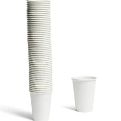 Gobelet jetable en carton uni blanc x50-Gifi Discount