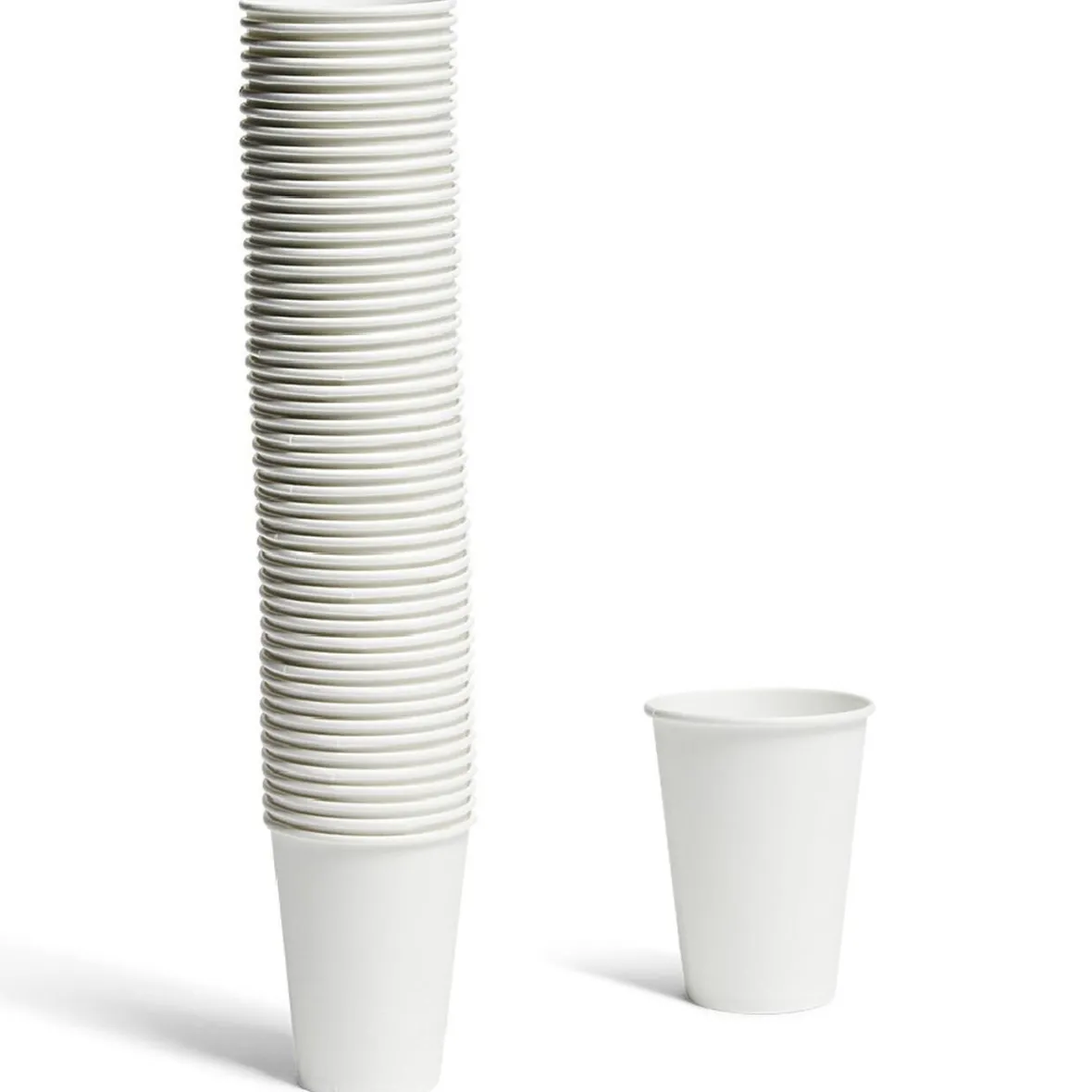 Gobelet jetable en carton uni blanc x50-Gifi Discount