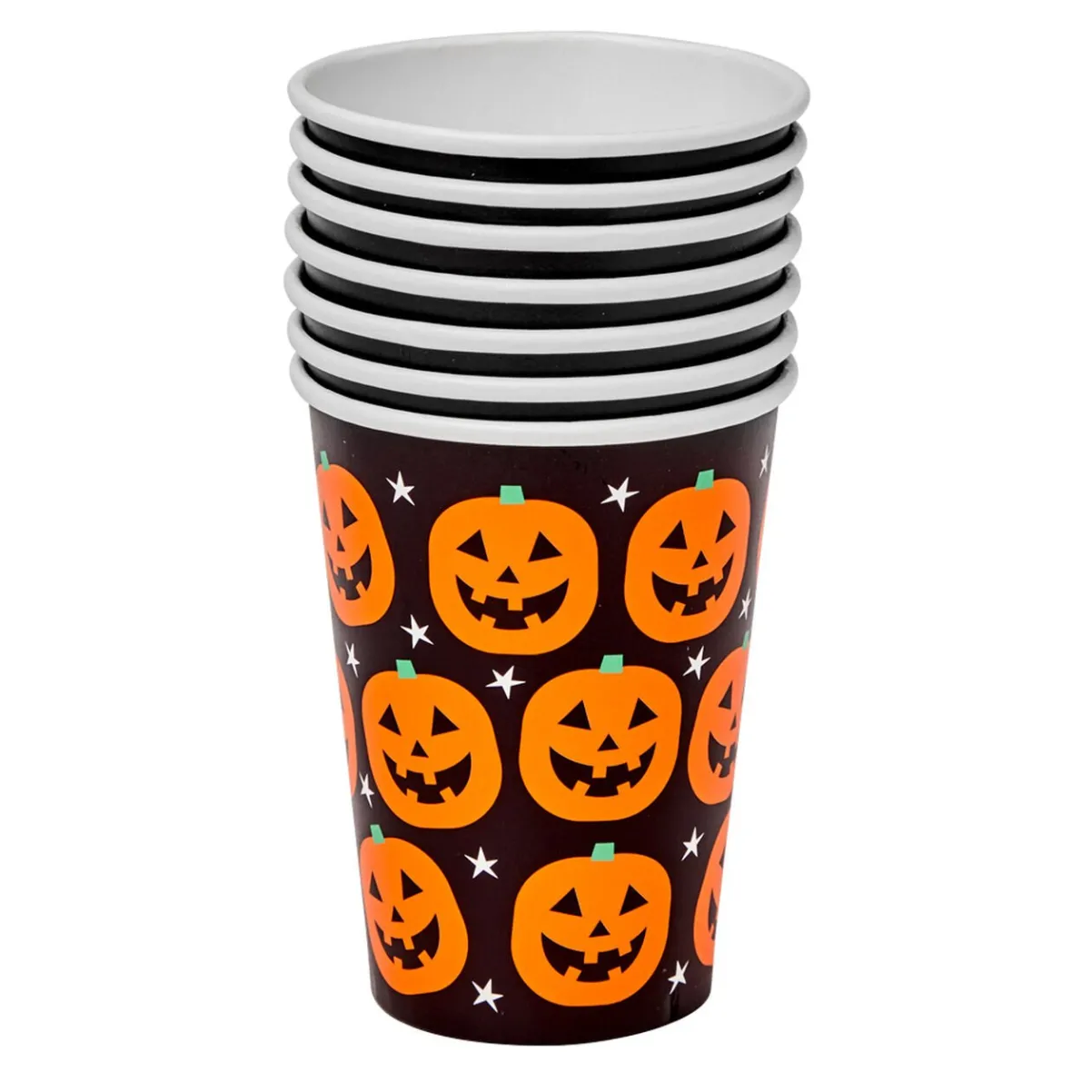 Gobelet jetable en carton Halloween motif citrouille x10-Gifi Outlet