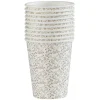 Gobelet jetable motif botanique or et blanc 25 cl x10-Gifi Hot