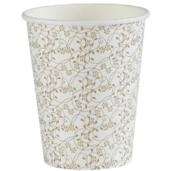 Gobelet jetable motif botanique or et blanc 25 cl x10-Gifi Hot