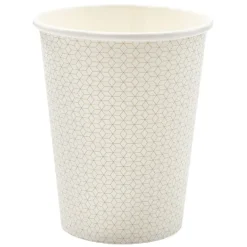 Gobelet jetable motif losange gris et blanc 25 cl x10-Gifi Online