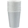 Gobelet jetable motif perle gris argent et blanc 25 cl x10-Gifi Online