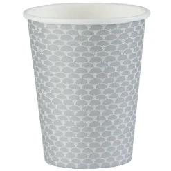 Gobelet jetable motif perle gris argent et blanc 25 cl x10-Gifi Online