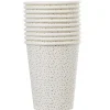 Gobelet jetable motif petit pois blanc et or 25 cl x10-Gifi Sale
