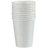 Gobelet jetable motif petit pois gris et blanc 25 cl x10-Gifi