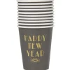 Gobelet jetable noir design Happy New year x10-Gifi Discount