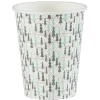 Gobelet jetable Noël motif sapin blanc et vert 25 cl x10-Gifi Outlet