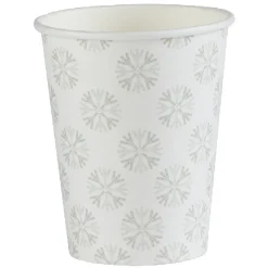 Gobelet jetable Noël motif flocon beige et gris 25 cl x10-Gifi Outlet