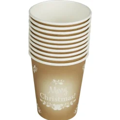 Gobelet motif houx d'or x10-Gifi Sale