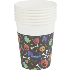 Gobelet papier Halloween Ø7,5cm x6-Gifi Hot