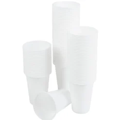 Gobelet plastique blanc réutilisable x100-Gifi New