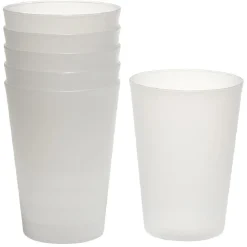 Gobelet plastique blanc translucide 27 cl x6-Gifi