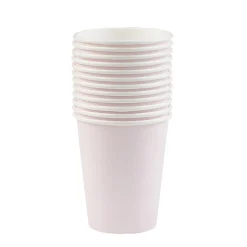 Gobelet rose pâle en carton 25 cl x12-Gifi Online