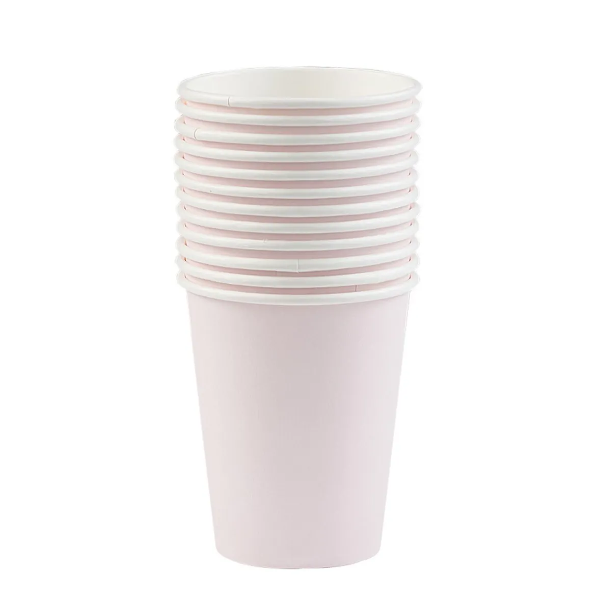 Gobelet rose pâle en carton 25 cl x12-Gifi Online