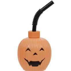 Gourde avec paille forme citrouille-Gifi Online