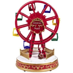 Grande roue fête foraine animée lumineuse musicale village de Noël-Gifi Discount