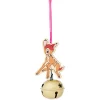 Grelot Disney Bambi orange et doré à suspendre bois Ø5xH11cm-Gifi New