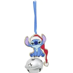 Grelot Disney Stitch bleu et gris à suspendre bois Ø6xH11cm-Gifi Clearance