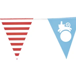 Guirlande à fanions Circus en papier rouge, blanc et bleu-Gifi Online