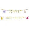 Guirlande anniversaire Happy Birthday aluminium thème fée licorne 2m-Gifi Hot