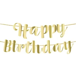 Guirlande anniversaire Happy Birthday doré thème nuit 1,5m-Gifi Discount