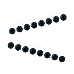 Guirlande boule papier noir 4 m-Gifi Discount