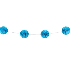 Guirlande de 15 boules en papier bleues turquoise 5 m-Gifi Best