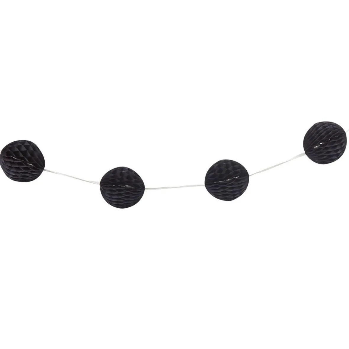 Guirlande de 15 boules en papier noires 5 m-Gifi Hot