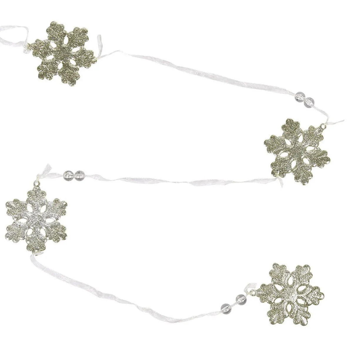 Guirlande de flocons en acrylique doré fil argenté-Gifi Sale