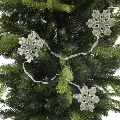 Guirlande de flocons en acrylique doré fil argenté-Gifi Sale